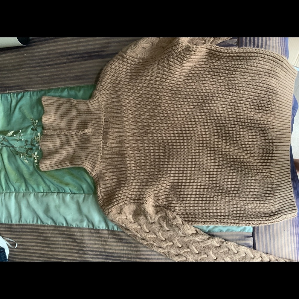 Camel turtle neck